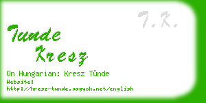 tunde kresz business card